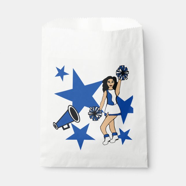 Three Cheers Custom White Favour Bag Blue #2 (Front)