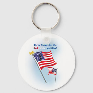 Three Cheers for the Red, White, and Blue Keychain