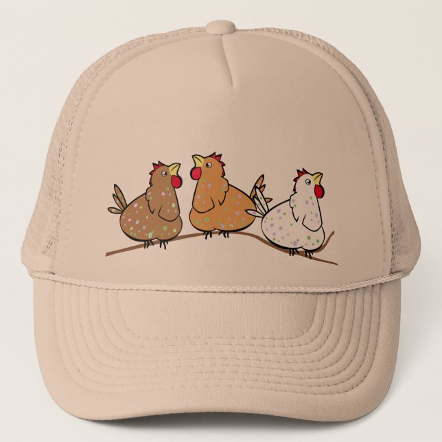 Three Chickens on a Branche - Cap Hat (Front)