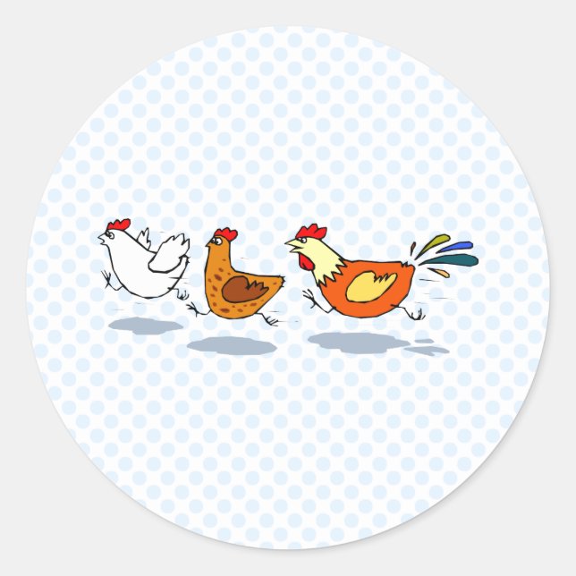Three Chicks Classic Round Sticker (Front)