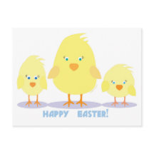 Three Chicks Postcard