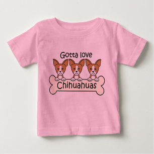 Three Chihuahuas Baby T-Shirt