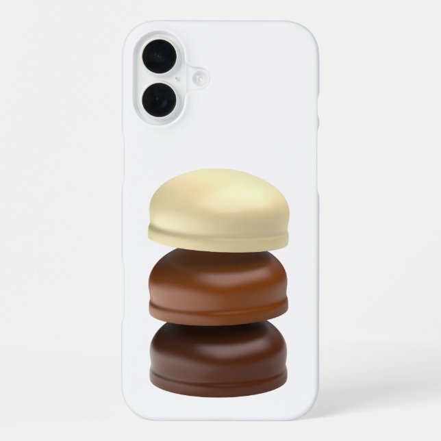 Three chocolate coated marshmallows iPhone case (Back)