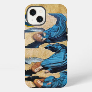 THREE CHRISTMAS ANGELS IN BLUE PARCHMENT MONOGRAM iPhone 13 CASE