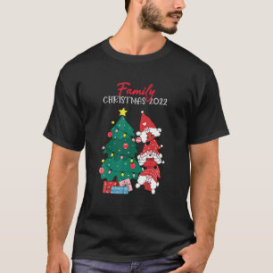 Three Christmas Dwarf Family 2022 Gnomes Christmas T-Shirt
