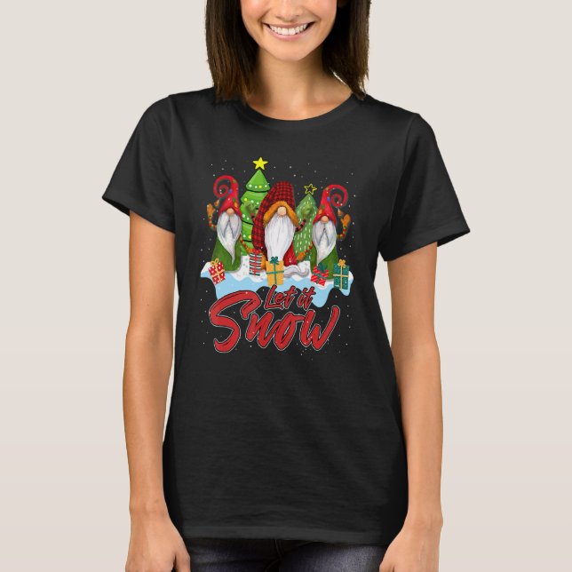Three Christmas Dwarf Let It Snow T-Shirt (Front)