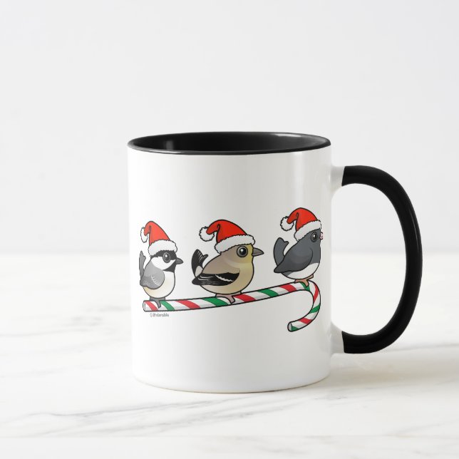 Three Christmas Finches (US) Mug (Right)