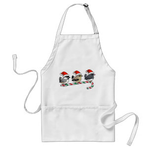 Three Christmas Finches (US) Standard Apron