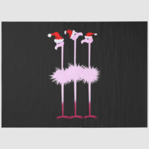 Three Christmas Flamingo Tissue Paper