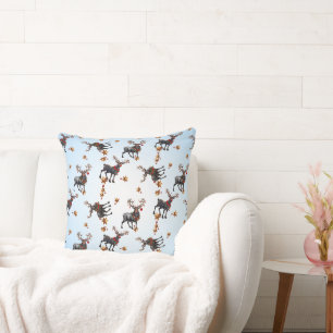 Three Christmas Reindeers Cushion