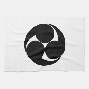 Three clockwise swirls (Jinuki) Tea Towel