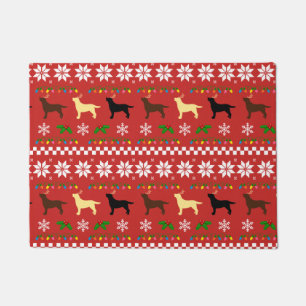 Three Coat Colours Labrador Retrievers Christmas Doormat