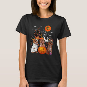 Three Cockapoos Halloween Mummy Scary Witch With P T-Shirt