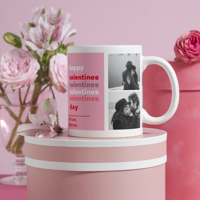  Three Collage Photo | Colourful Valentines Gift Mug (Creator Uploaded)