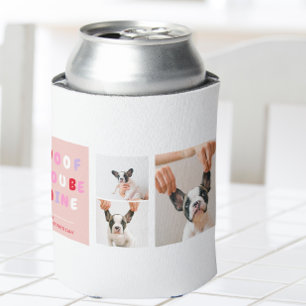  Three Collage Photo   Dog Valentines Gift  Can Cooler