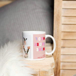  Three Collage Photo   Dog Valentines Gift  Coffee Mug