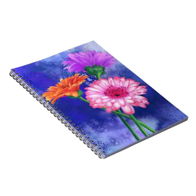 Three Colour Gerberas Notebook (Right Side)