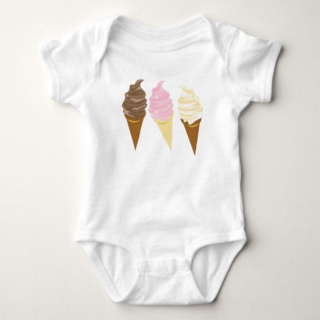 Three Cones Baby Bodysuit (Front)
