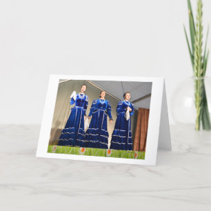 Three Cossack singers Holiday Card