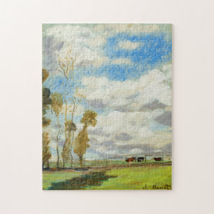 Three Cows in a Pasture Monet Fine Art Jigsaw Puzzle