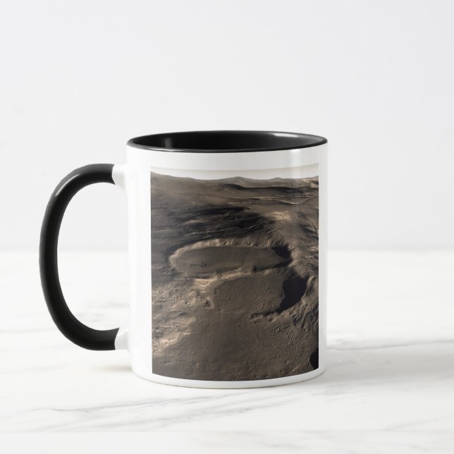 Three craters in the eastern Hellas region of M Mug (Left)
