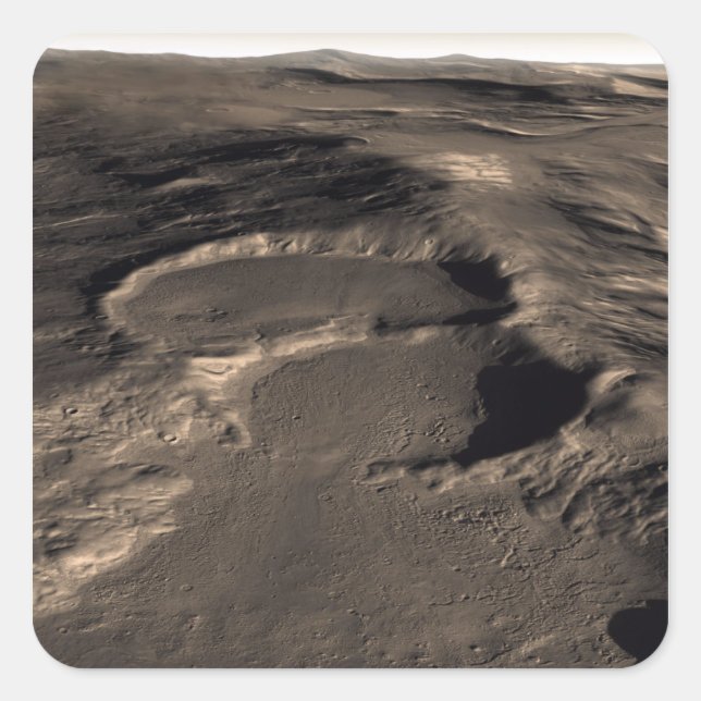 Three craters in the eastern Hellas region of M Square Sticker (Front)