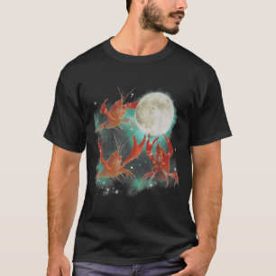 Three Crawfish Howling To The Moon Vintage 90s T-Shirt