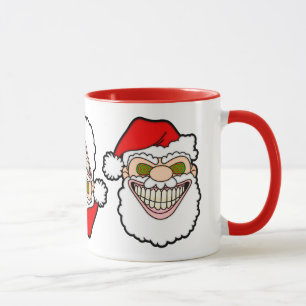 Three Creepy Santa's Christmas Screwball Graphics Mug