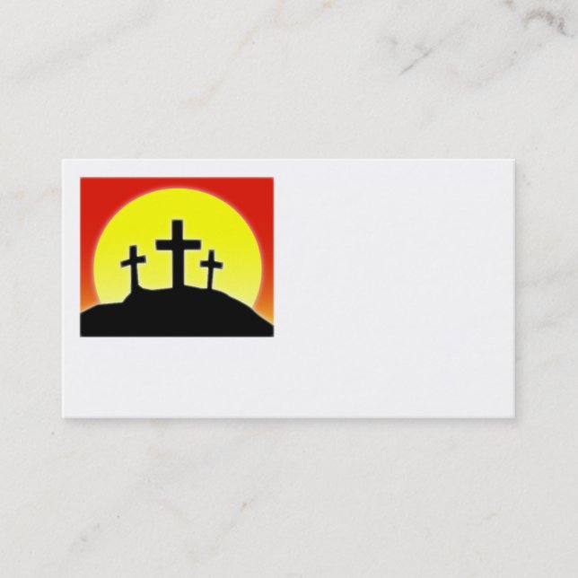 Three Crosses Business Card Design (Front)
