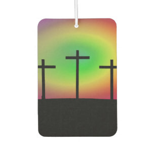 Three crosses glow car air freshener