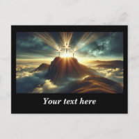 Three Crosses in a Heavenly Landscape