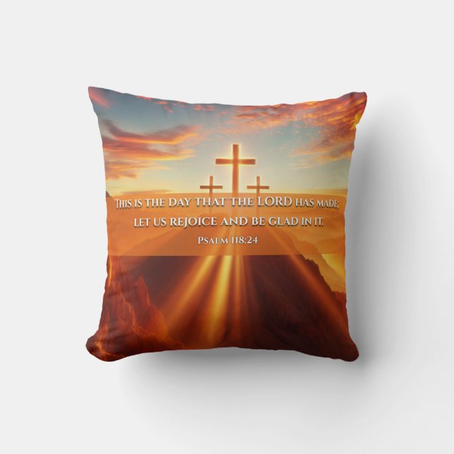 Three Crosses in the Desert  Cushion (Front)