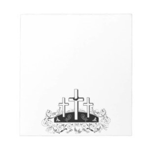 Three crosses notepad