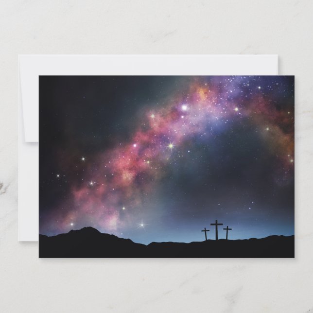 Three Crosses on a Hillside under the Milky Way (Front)