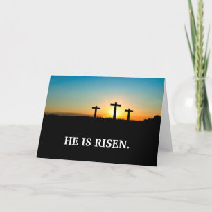 Three Crosses on Calvary Easter Holiday Card