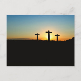 Three crosses postcard