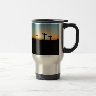 Three crosses travel mug