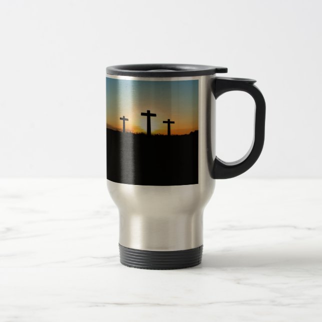 Three crosses travel mug (Right)
