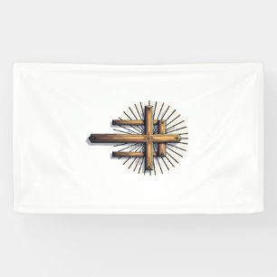 Three Crosses Vintage Engraving Faith Tee (1) Banner