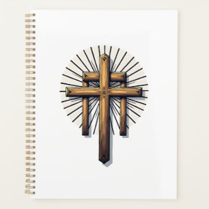 Three Crosses Vintage Engraving Faith Tee (1) Planner