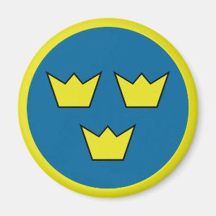 Three Crowns Swedish Insignia Magnet