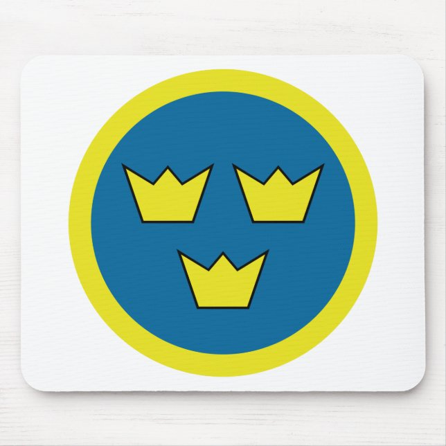 Three Crowns Swedish Insignia Mouse Pad (Front)