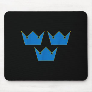 Three Crowns TRE KRONOR Sweden Symbol Swedish Mouse Pad