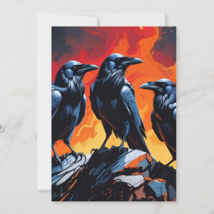 Three Crows Invitation