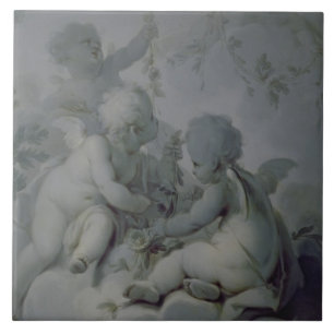 Three Cupids, c.1775 Ceramic Tile
