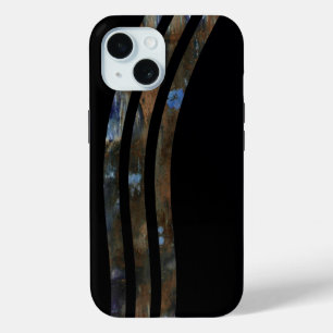 three curved textured stripes iPhone 15 case