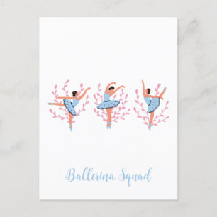 Three Cute Ballerinas Postcard