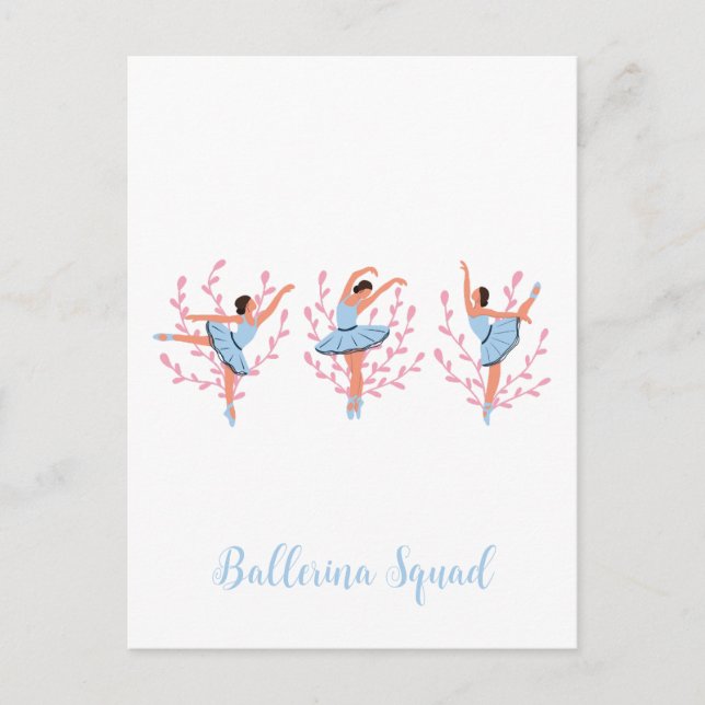 Three Cute Ballerinas  Postcard (Front)