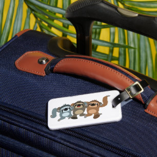 Three Cute Cartoon Sloths Luggage Tag