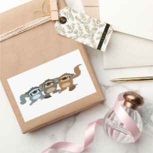 Three Cute Cartoon Sloths Sticker